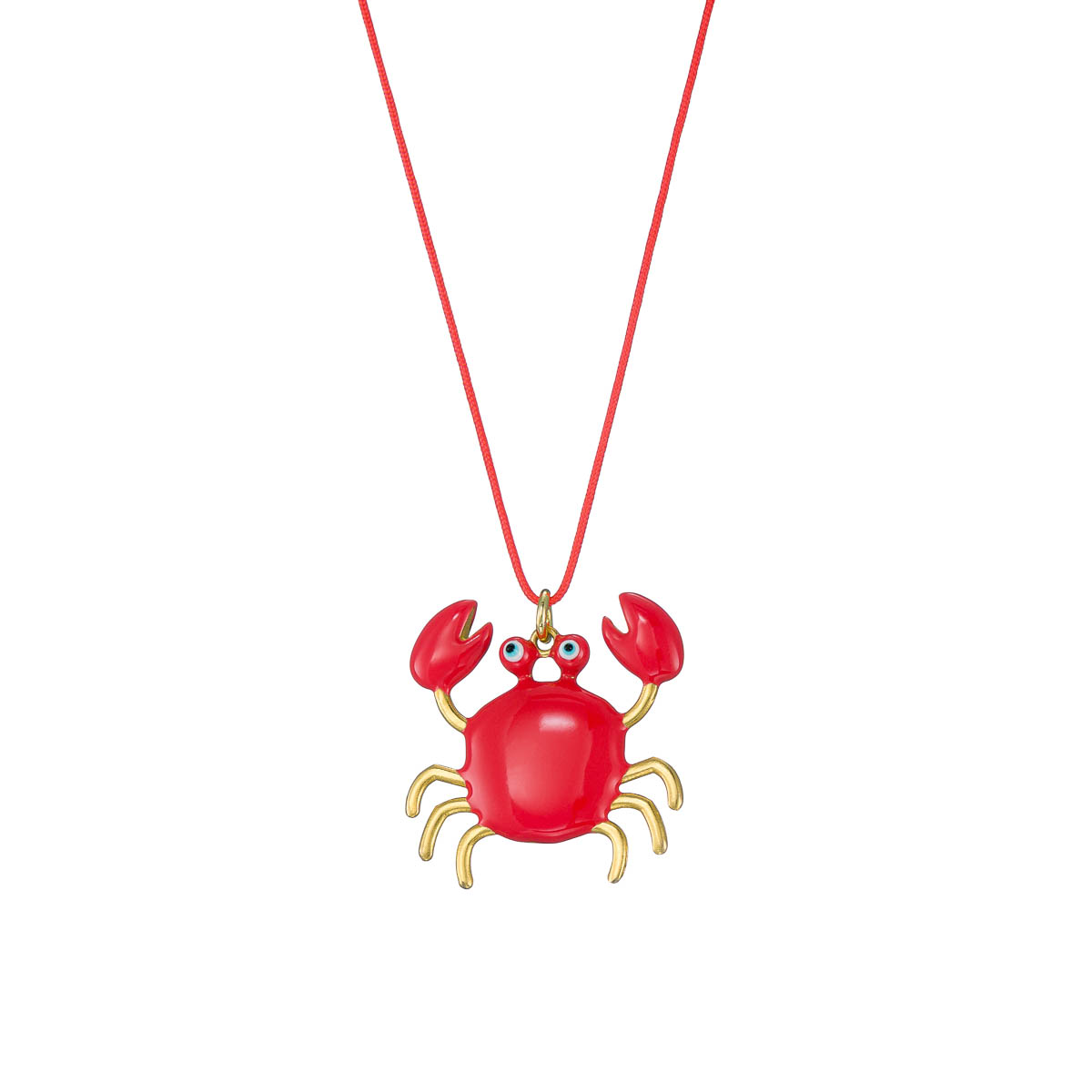 Crab pendant on cord (medium)