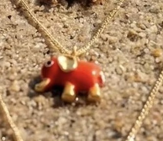 Elephant pendant on silver 925 chain